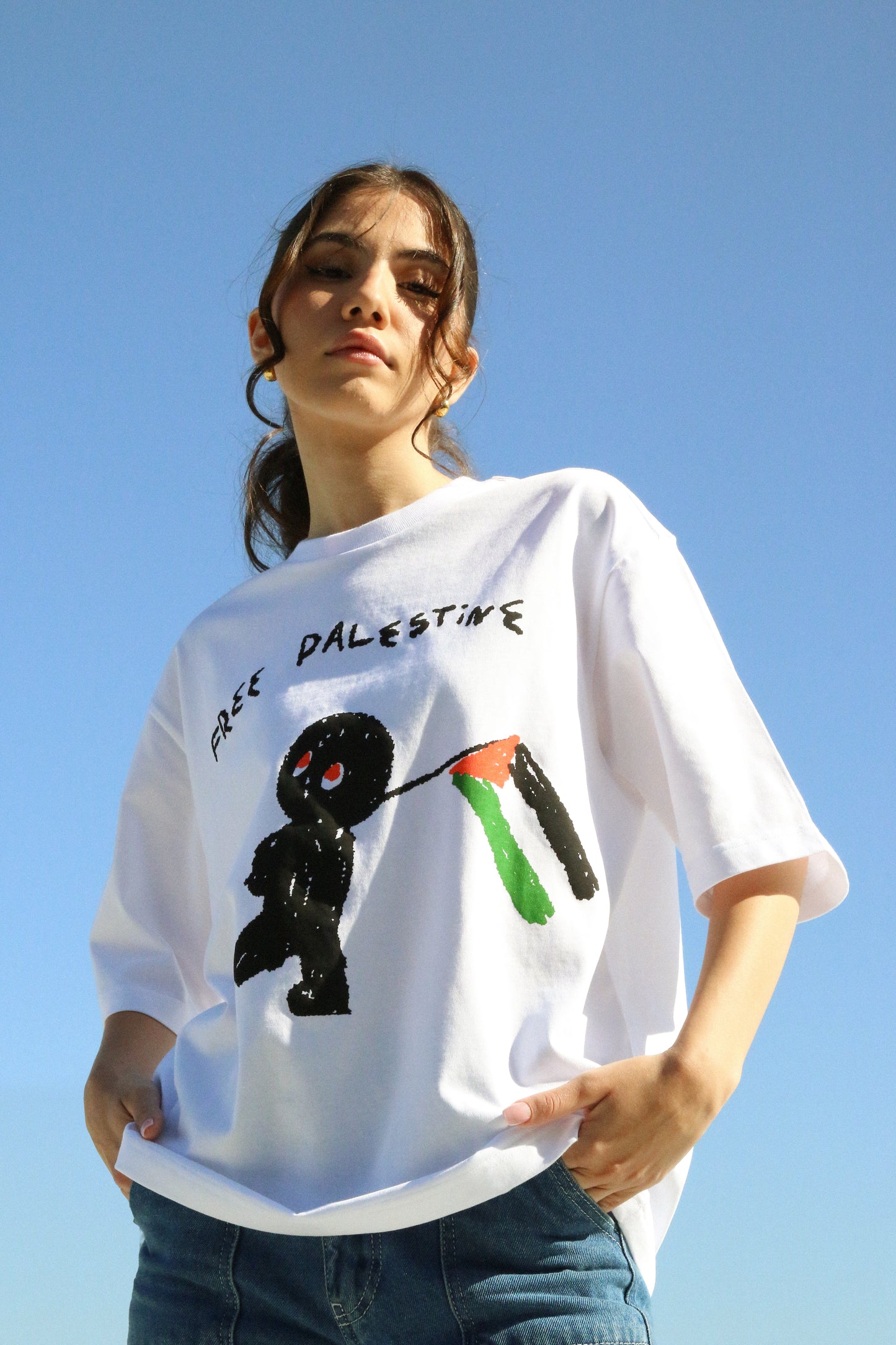 Free Palestine Oversized T-Shirt